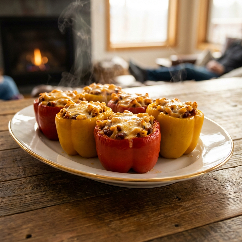 Baked Chili Mac Stuffed Peppers That Will Blow Your Mind