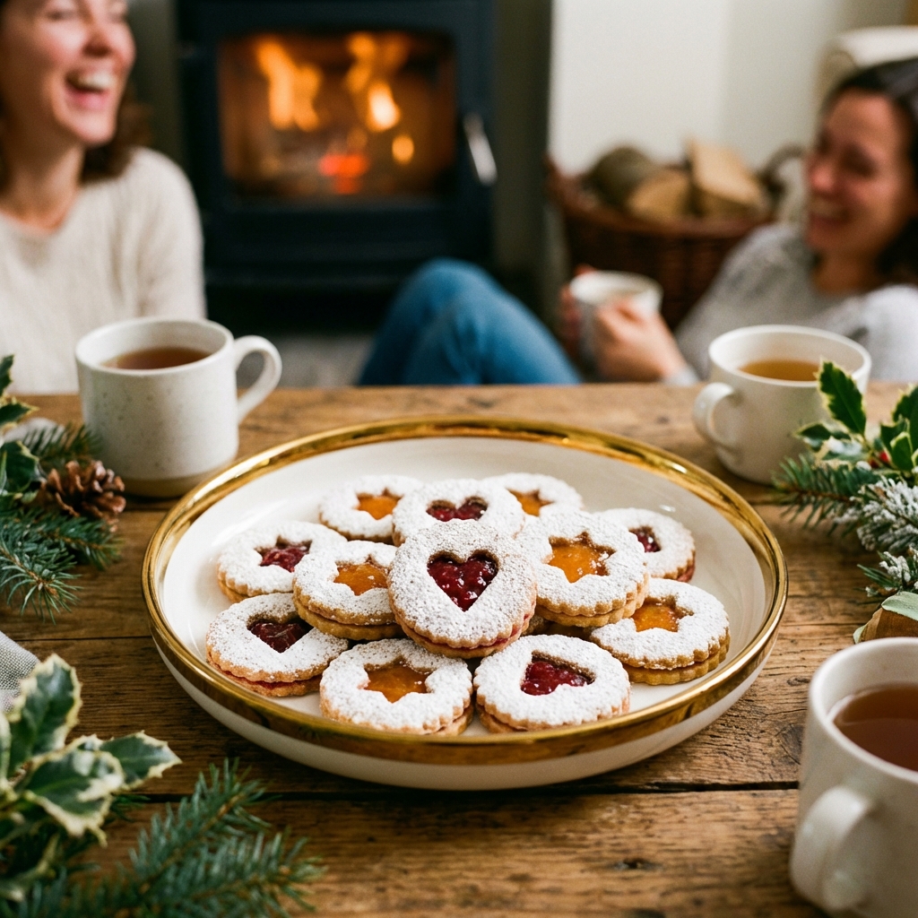 Spiced Linzer Cookies with Jam Filling - Un délice incont...
