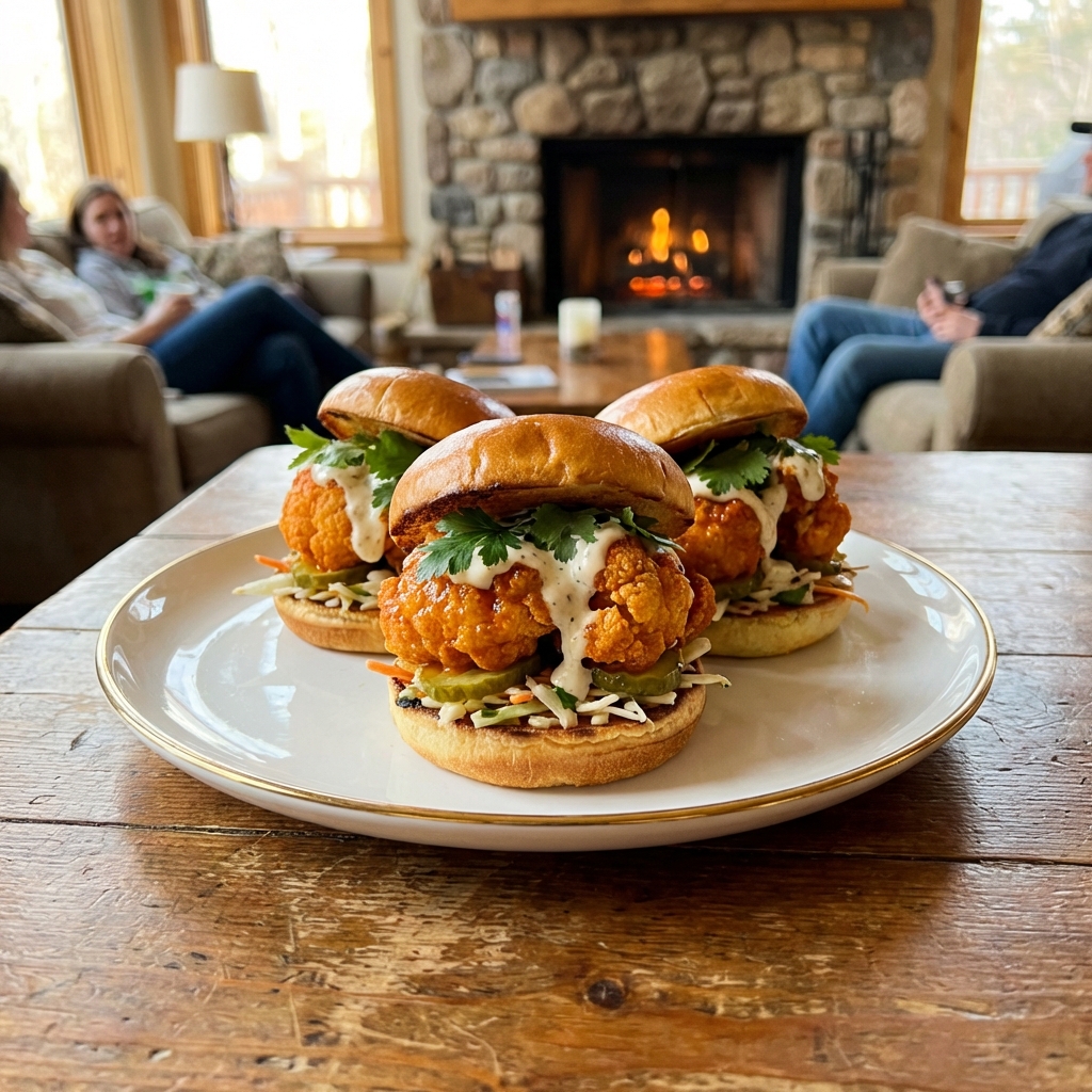 Tasty Copycat Dave’s Hot Chicken Cauliflower Sliders