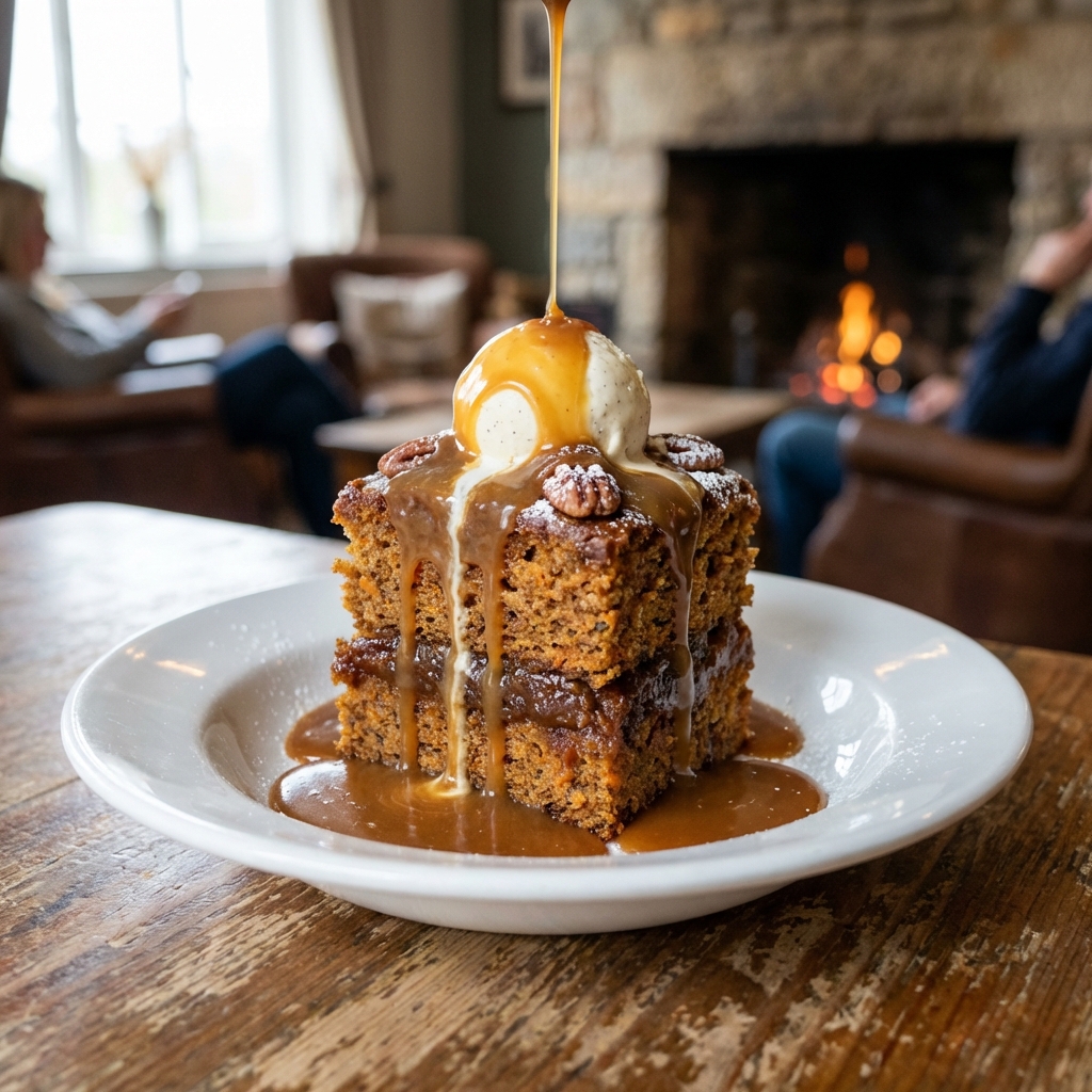 Delicious Carrot Cake Sticky Toffee Pudding Recipe