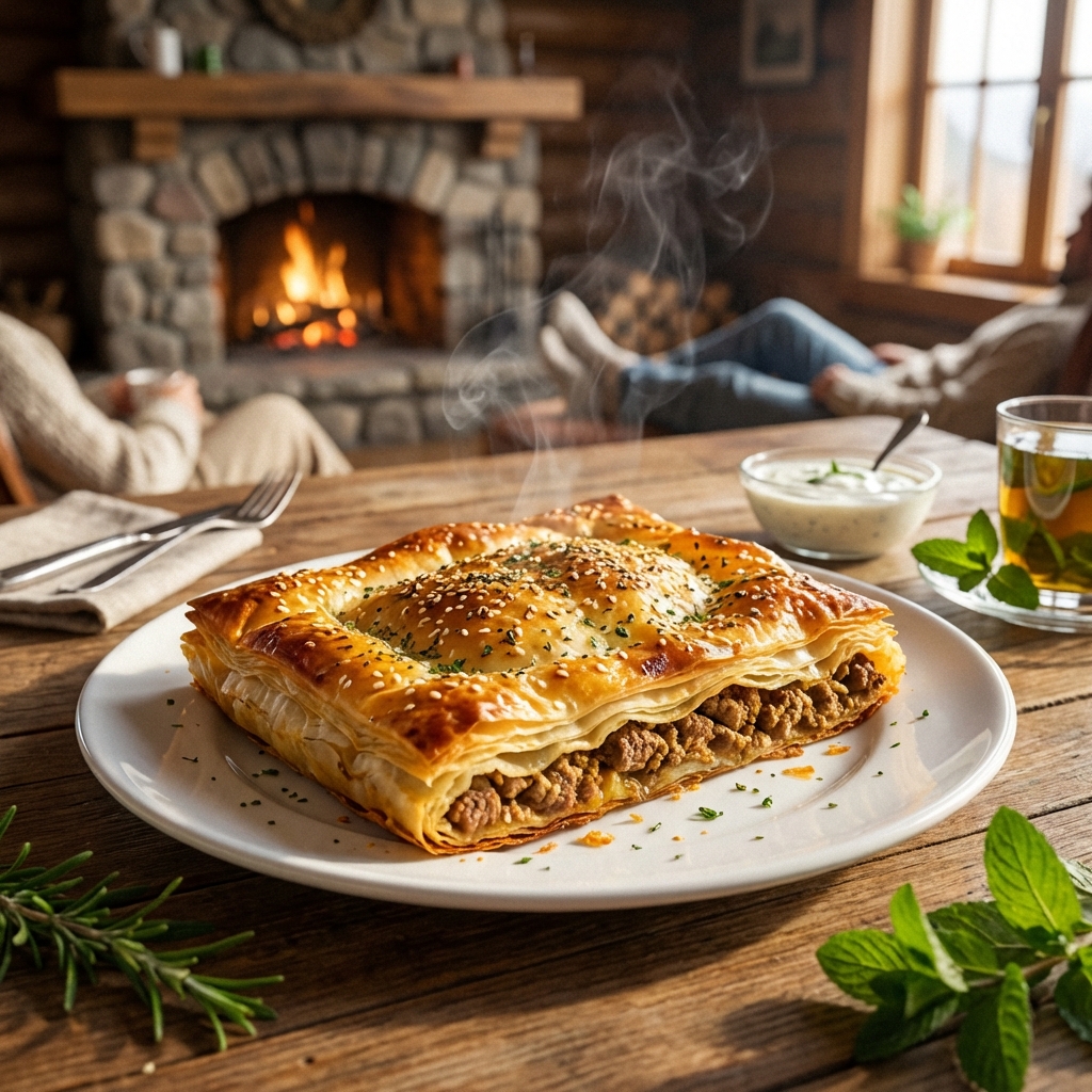 Easy Egyptian Phyllo Meat Pie Recipe for Dinner