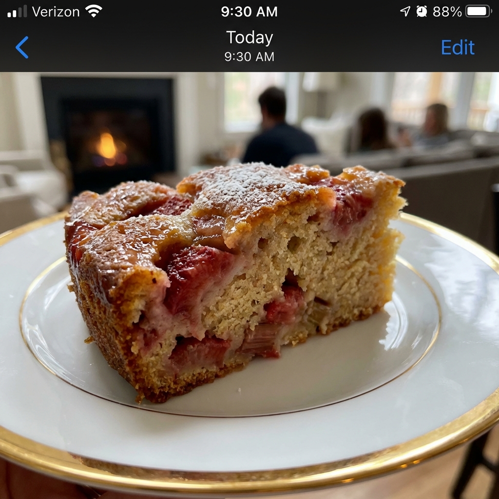Strawberry-Rhubarb Breakfast Cake