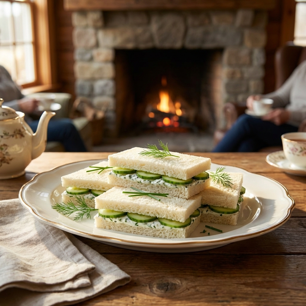 Classic Cucumber Sandwiches with Creamy Herb Spread