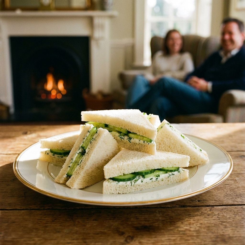 Classic Cucumber Sandwiches with Creamy Herb Spread