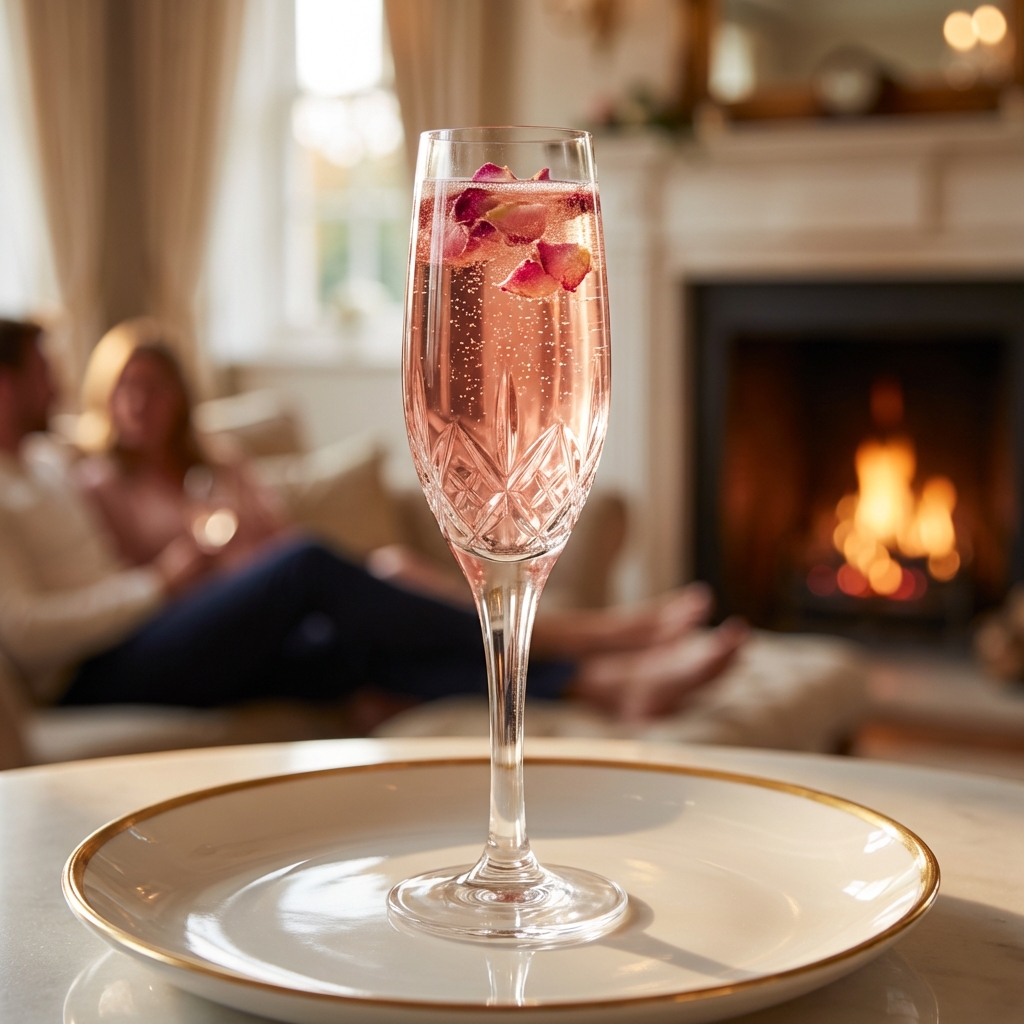 Antique Rose Cocktail: Sparkling Love for Valentines Day